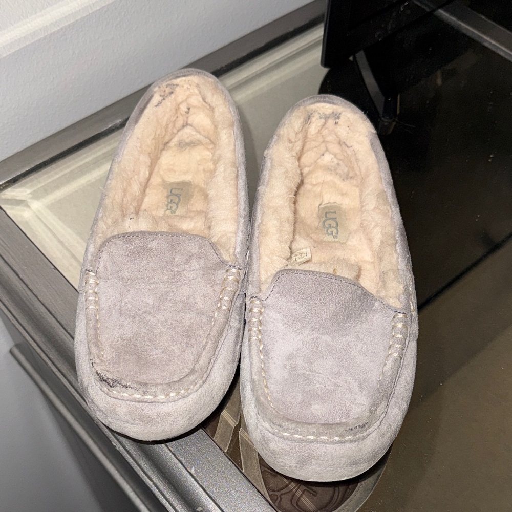 UGG Gray and Cream Women's Slippers